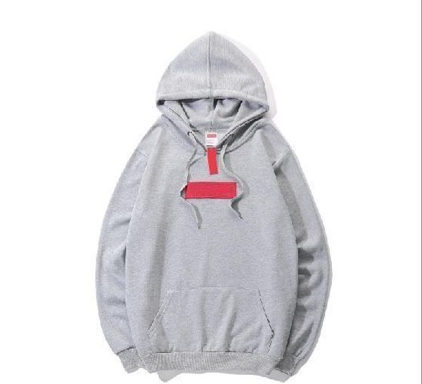 

hoodie classic box logo embroidery hoodies brand designer men women hooded sweater street skateboard pullover new quality 523, Black