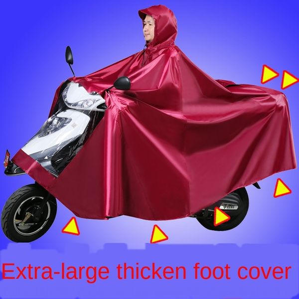 

raincoat electric battery cloak motorcycle car motorcycle watercoat men riding double thickened long full body waterproof poncho, Red;brown