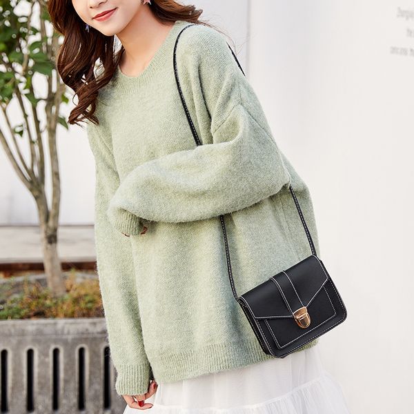 

summer women crossbody bag shoulder bag yellow black luxury pu leather mini messenger students ladies purses travel pouch