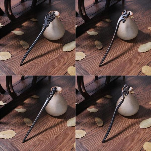 

chinese style ebony wood hair sticks women hairpin headwear fashion jewelry bridal hair accessories pin jewelry headpiece tiaras, Golden;silver
