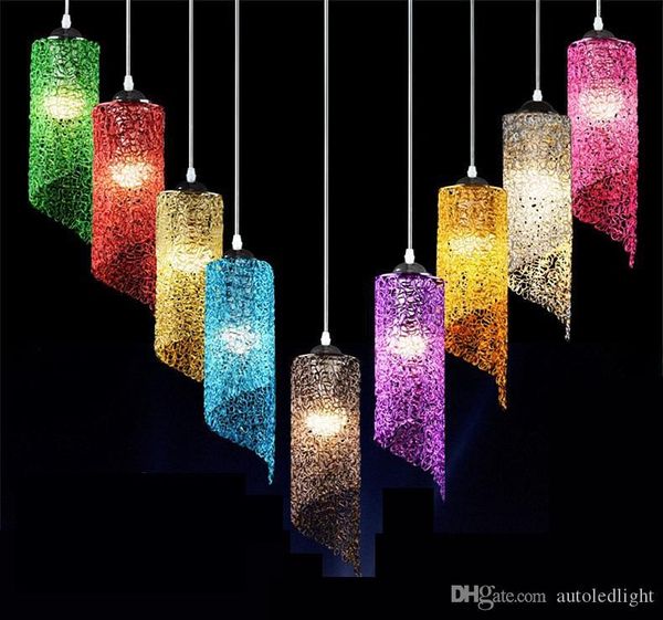 

modern creative color e27 led pendant lamp personality aluminum hang lamp pendant light home lighting kitchen fixtures