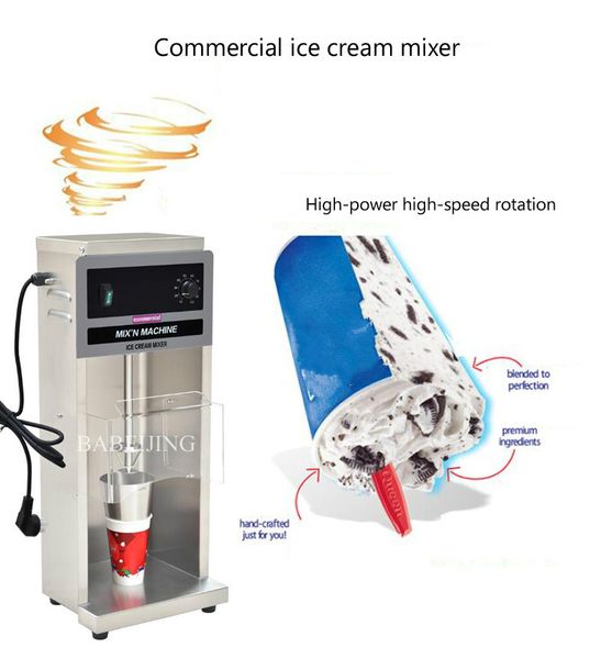 220v paslanmaz çelik dondurma çalkalayıcı mikseri blender ticari süt sallama dondurma karıştırma makinesi