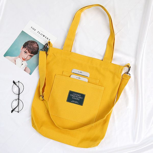 

new ladies cloth canvas tote bag handmade cotton shopping travel women's folding shoulder shopping shopper bags bolsas de tela cx200715