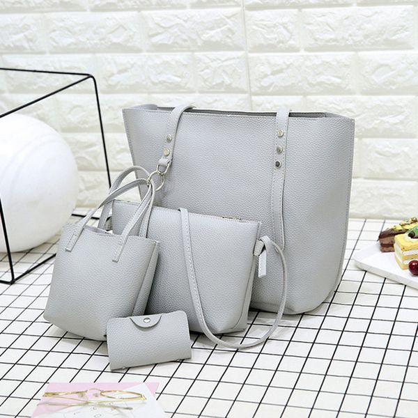 

women bag set handle large capacity female vintage tassel handbag fashion shoulder bag plain purse ladies pu leather crossbody bag
