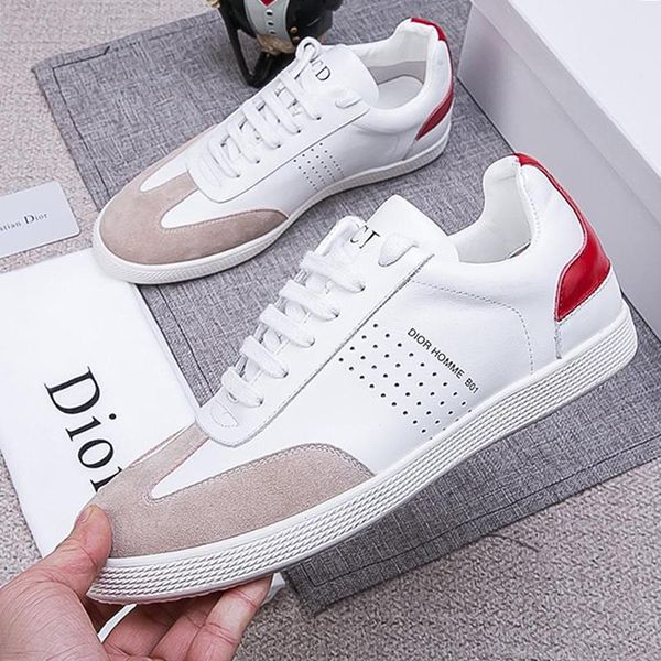 

calfskin sneaker b01 luxury men 's shoes drop ship fashion sneakers outdoor walking comfortable shoes sports lace -up casual men shoes