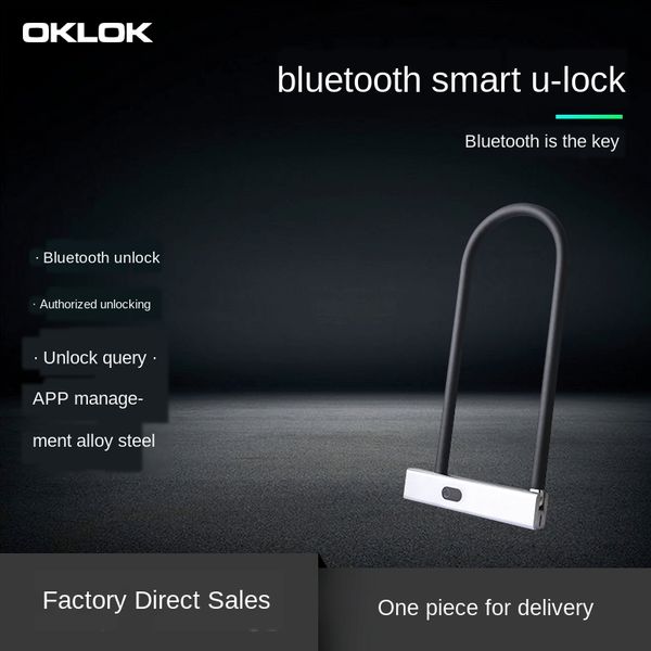 

clevel anti-hydraulic shear bicycle anti-theft bike double-door u- anti-theft push-pull door lock shops lock smart u-lock