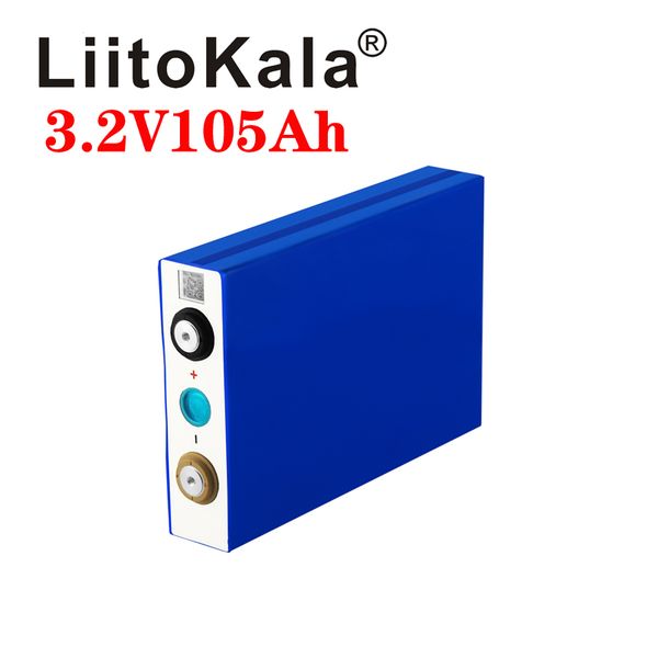 

liitokala 3.2v 105ah аккумуляторная батарея lifepo4 клетки для ev rv аккумуляторной батареи солнечной энергии eu us tax free