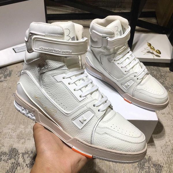 

fashion sneakers men shoes boots lace -up footwears with box fitness flats men shoes fashion type chaussures pour hommes trainer sneaker boo, Black