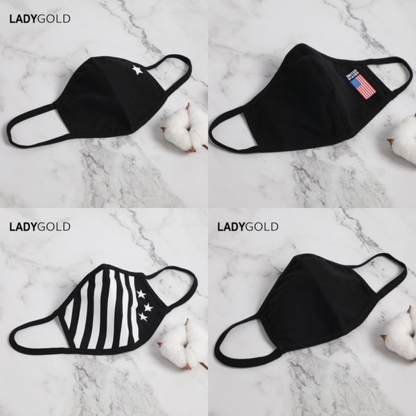 

dl sip fasion bling bling sequins protective mask pm2.5 dustproof mout er wasable reuse fa mask elastic earloop mout mask#249, Black