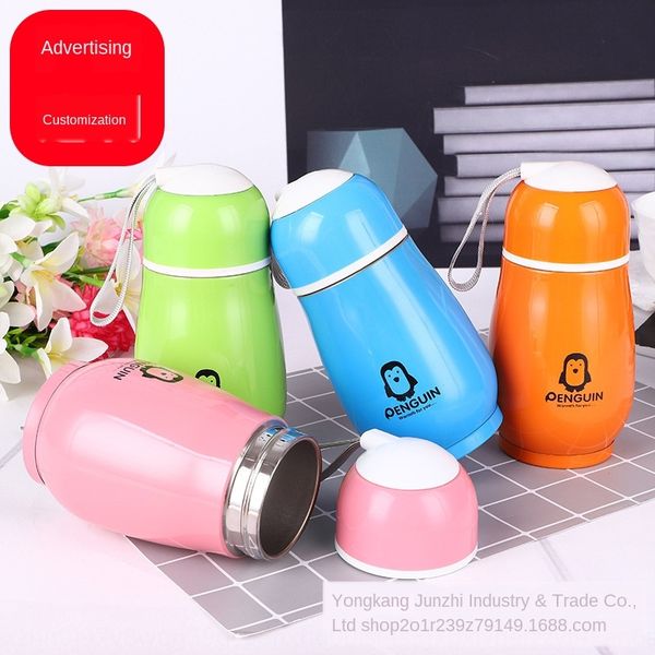 

двойной слой из нержавеющей стали penguin термос подарок портативных детских термоса воды кубок