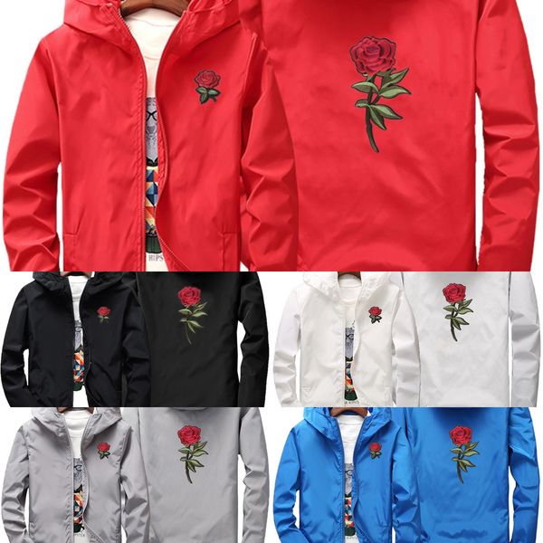 

txrcs embroidered figure men's large size spring and autumn thin with lining couple's windbreaker jacket jacket parent-child outdo, Tan;black