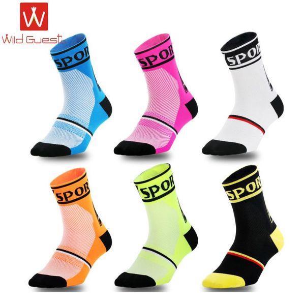 

высокие qualitymen и женские носки спорта велоспорт велосипед работает баскетбол спортивные дышащей середины-ноги носки, Black