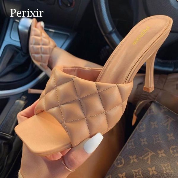 

women summer fashion slippers open toe high heels ladies pu leather slippers shoes heel sandals high-heel party shoes 2020, Black