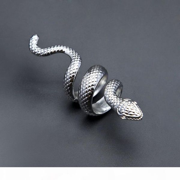 

g mens hip hop jewelry золотые кольца высокого качества панк преувеличены змейки сплава золота кольца для мужчин, Silver