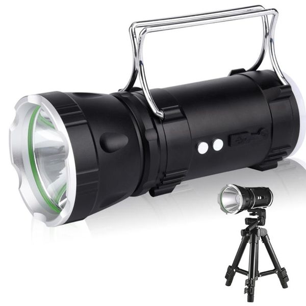 

portable lanterns led searchlight xpg handheld lighting hunting camping light lamp usb rechargeable super bright power bank