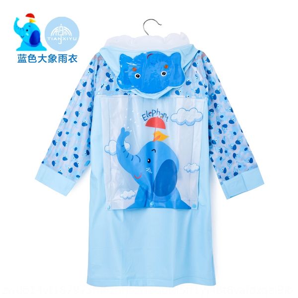 

nwgxw summer rain cartoon inflatable raincoat for boys and inflatable schoolbag inflatablegirls korean style thickened poncho with schoolbag, Red;brown