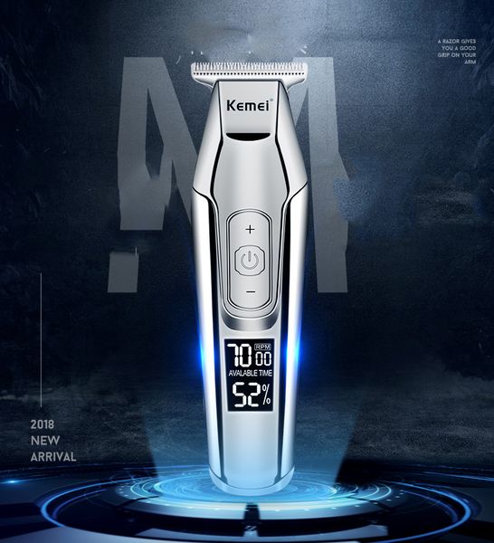 

0mm electric barber hair kemei clipper haircut machine men beard baldheaded display lcd professional hair for trimmer diy cutter bjiaw