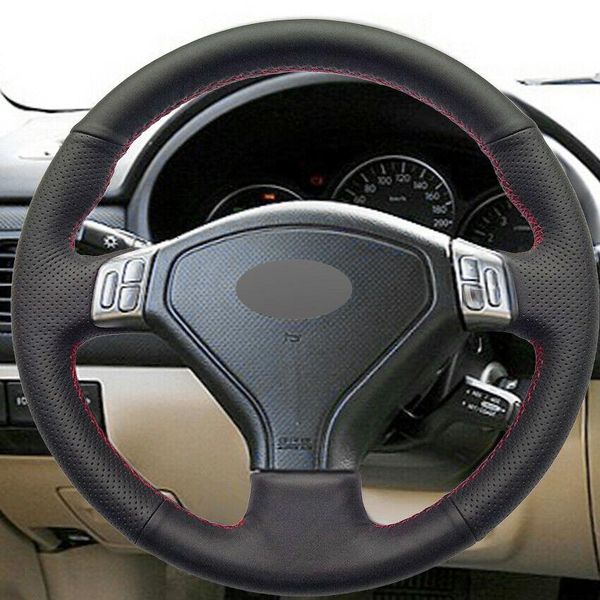 

hand-stitched car steering wheel cover for subaru forester outback legacy
