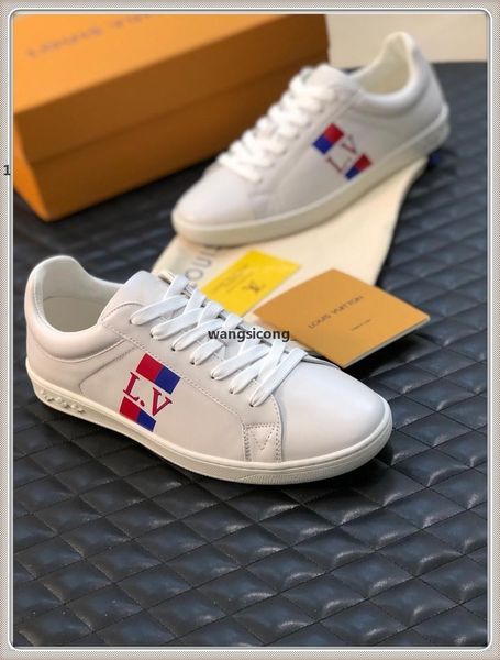 

luxury designer w27men's shoes fashion casual sneakers low white shoes fashion luxury flat walking men's la, Red;white