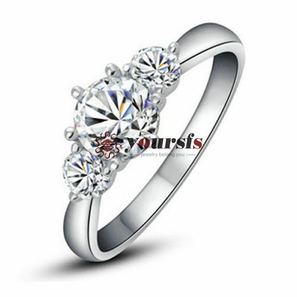

yoursfs exquisite jewelry gift rings 18 k gold plated use austria crystal unique gemstone gorgeous wedding rings for women banquet r009r1, Silver