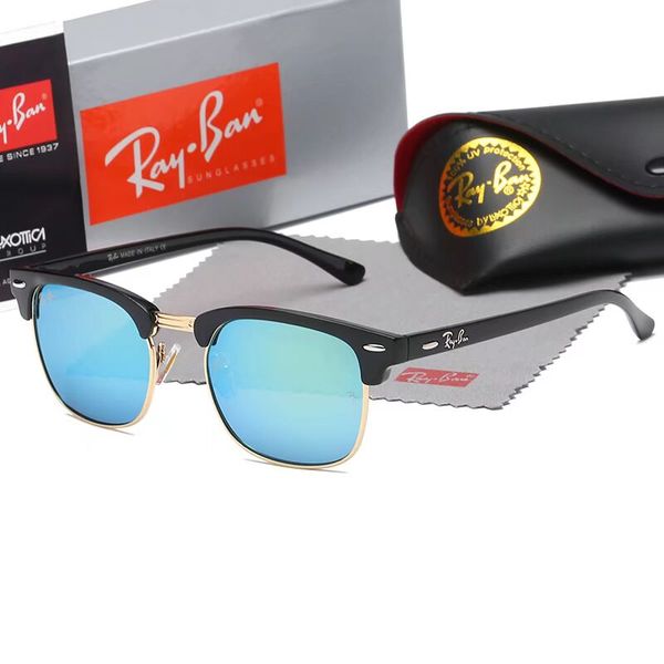 

dshbfhdsmen women mask sunglasses uv protection lens fashion oval coating mirror lens frameless color popular plated frame come with package, Blue;gray