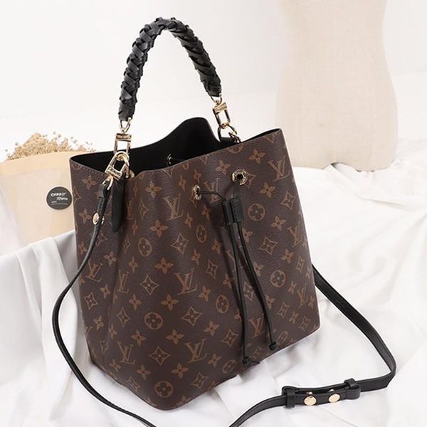 

fast delivery womens bags fashion classic style messenger bag luxury type leather bucket bag handbag drawstring shoulder bags