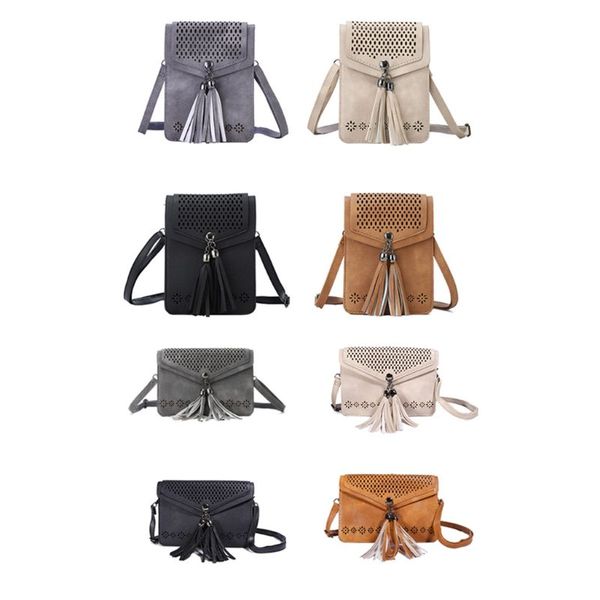 

women girl small handbag tassel shoulder messenger crossbody bag satchel tote purse