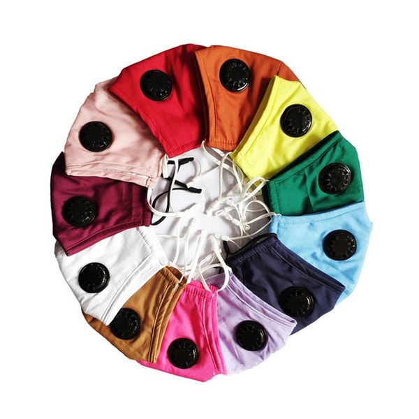 

solid color mask breathable foldable mouth masks reusable with valve face mask without filter designer masks t2i51210