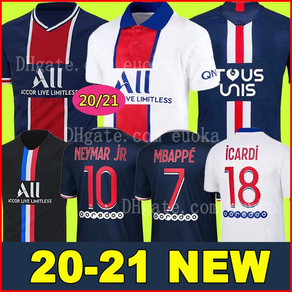 

soccer jerseys paris 20 21 mbappe maillots de football shirts 2020 2021 neymar jr icardi men + kids kit enfants maillot de foot 4th fourth, Black;yellow