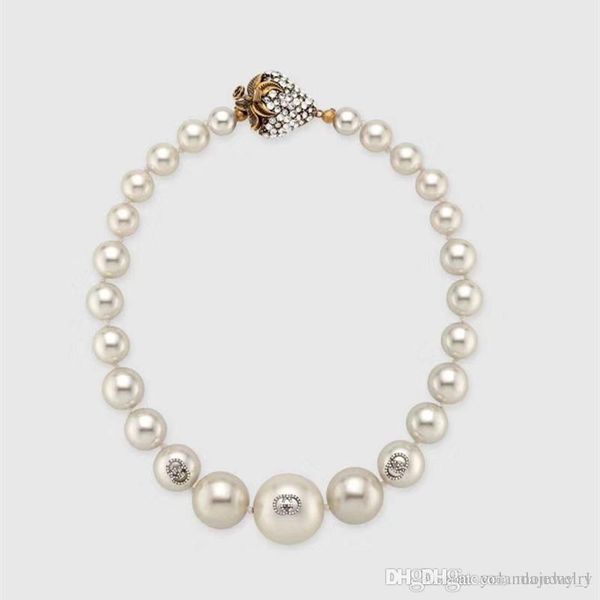 

new fashion women necklace gold plated strawberry pearl necklace for girls women for party wedding nice gift, Silver