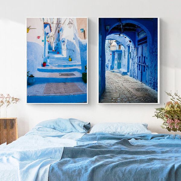 

morocco decoration morocco pgraphy travel posters and prints old city architecture fine art print canvas painting home decor