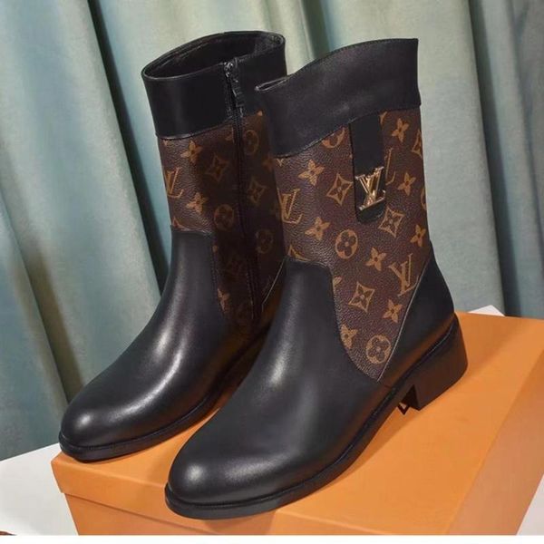 

2020wd new ladies casual fashion short boots luxury ladies travel party shoes, leather material fast delivery original box packaging, Black