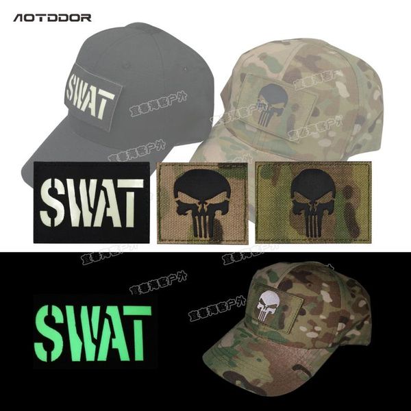 

night light sw army fans morale patch reflective infrared ir badge punisher bag chapter