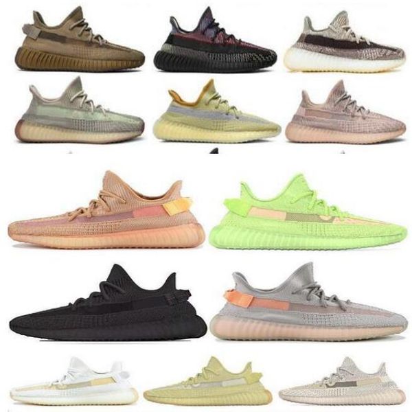 

box designer running shoes yecheil antlia black static reflective clay true form kanye west mens women trainer sport sneakers