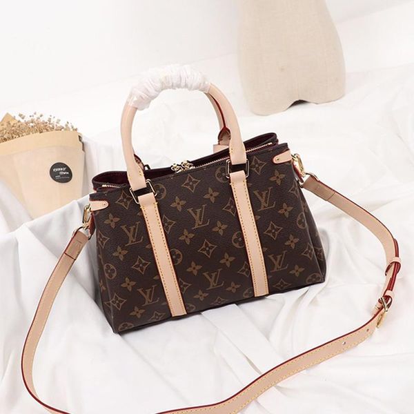 

2021 fashion women bag vintage classic leather totes shoulder crossbody bags handle tote messenger bags lady luxury designer bag handbag