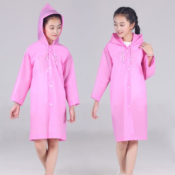 

non-disposable eva frosted cloak cloak thickened raincoat poncho universal outdoor raincoat for boys and girls, Red;brown
