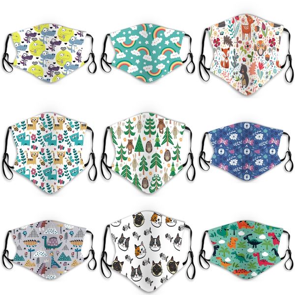 

2020 in stock fast ship kids and face masks with breathing valve 3-layer fashion designer mask dustproof earloop masks 01#232