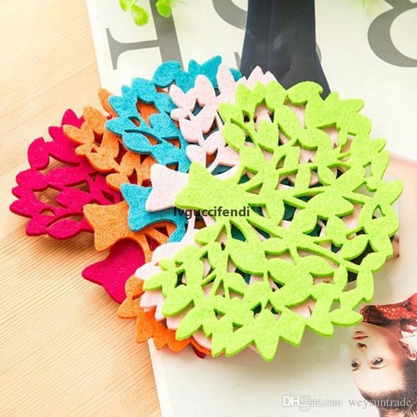 

tree shaped coasters colorful felt coaster cup mat pad for bowl glass mug plate drink pads kitchen accessories placemat dbc bh3070