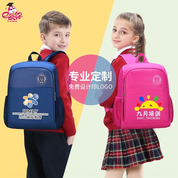 

new pupil printed children's backpack 1-6 grade training class schoolbag backpack bag advertising schoolbag