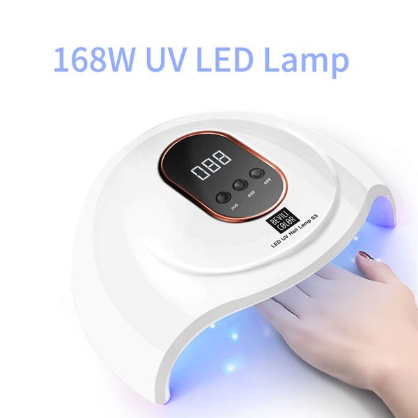 

168w uv led lamp for nail dryer for all gels 42 leds polish sun light fast curing lamp timer nail manicure