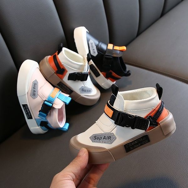 

zhfwo 2019 korean new tong ban xie tong ban xie sneakers children's board shoes color matching letters baby sneakers men's and wom, Black