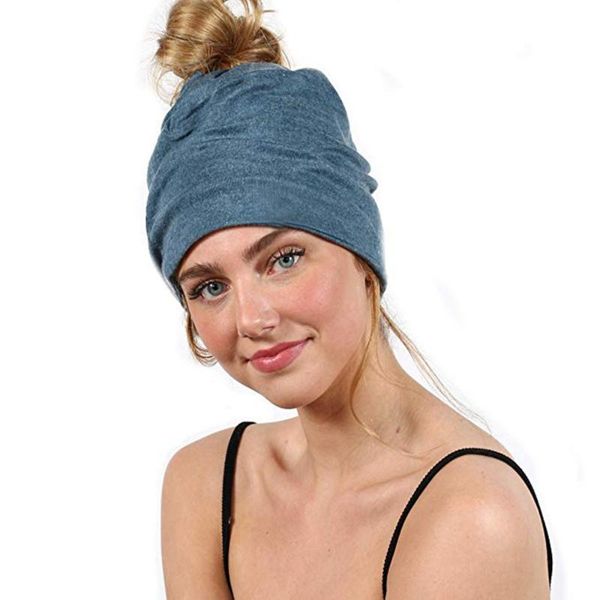 

ruoshui woman hat warm beanies causal cap for ladies hip hop skullies headwear winter autumn bonnet femme turban caps, Blue;gray