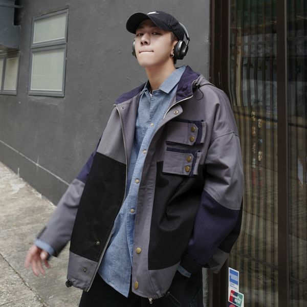 

2020 spring new color matching jk873 2020 spring new color matching jacket jacket jk873, Black;brown