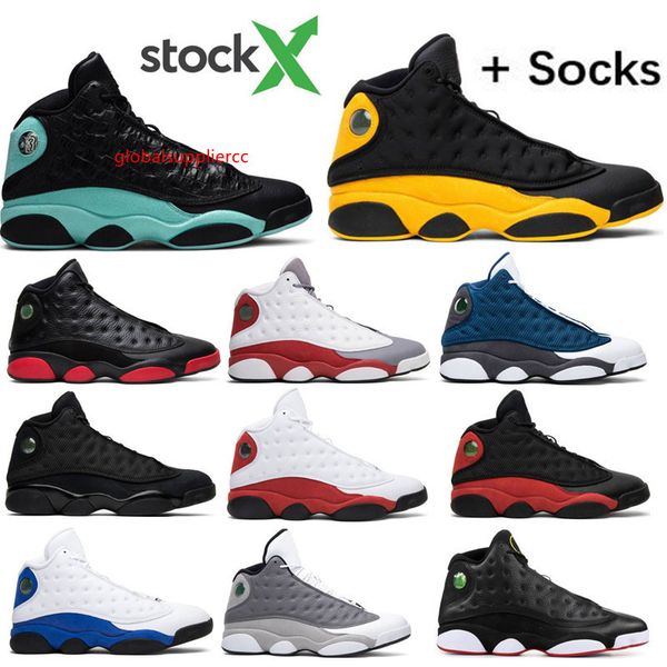 

13 island green lakers bred flint mens basketball shoes cap and gown history of flight phantom chicago hyper black cat with, Black;green