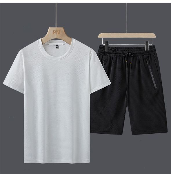 

mens tracksuits summer sweatsuit 2020 luxury clothes bnvhvyv short sleeves pullover with casual jogger pants suits homme sportsui, Gray