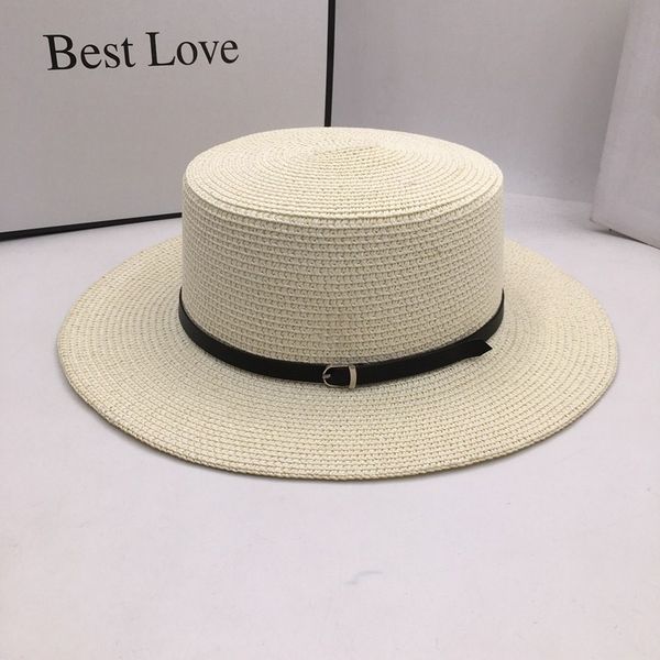 

spring and summer new straw hat rice white hat sunhats sunscreen joker fashion leisure pure for woman, Blue;gray