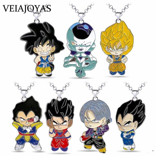 

anime z necklace son goku gohan vegeta trunks frieza link chain necklaces men woman jewelry accessories, Silver