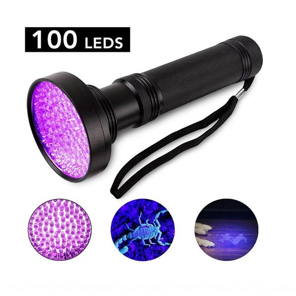 

xqgba 100led фиолетовый уф-детектор денег из алюминиевого сплава ультрафиолетового черного 100led фиолетового flashlightflashlightuv фонарик