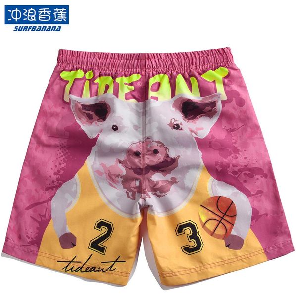 men summer casual pants 3d printed basketball shorts fashion tide brand beach pants male spring fast-dry swimming trunks m-4xl
