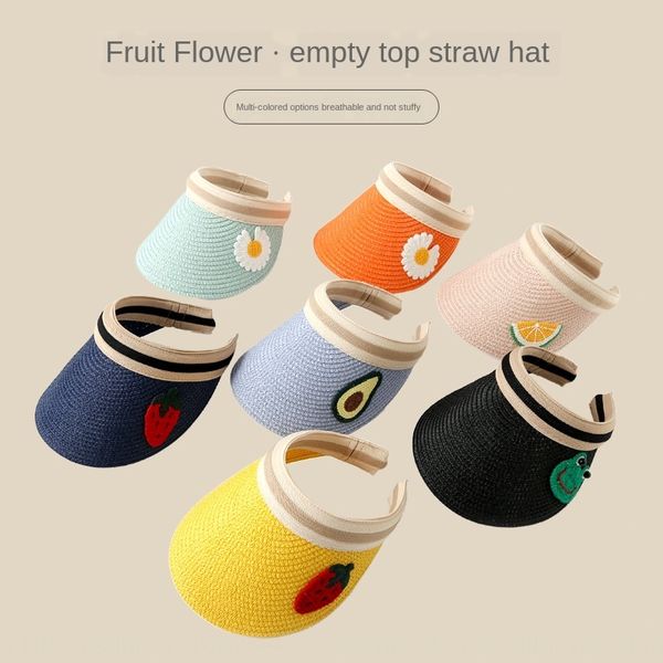 

qiu nan new cool straw children sun-proof straw uv-proof sun hat baby children's empty hat summer, Blue;gray